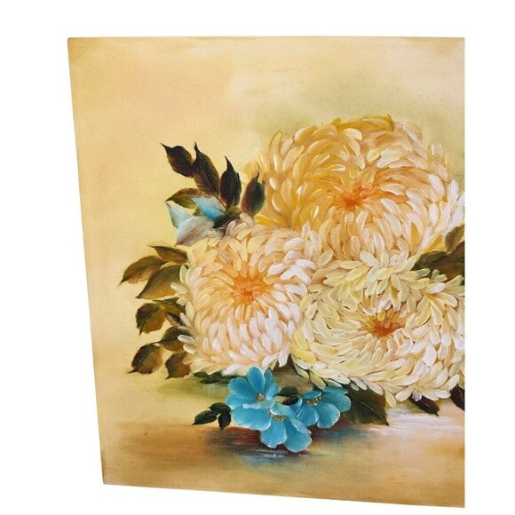 Original Floral Painting By Jody Rieke With Yellow & Blue Flowers On Canvas 20x1 - Picture 3 of 8
